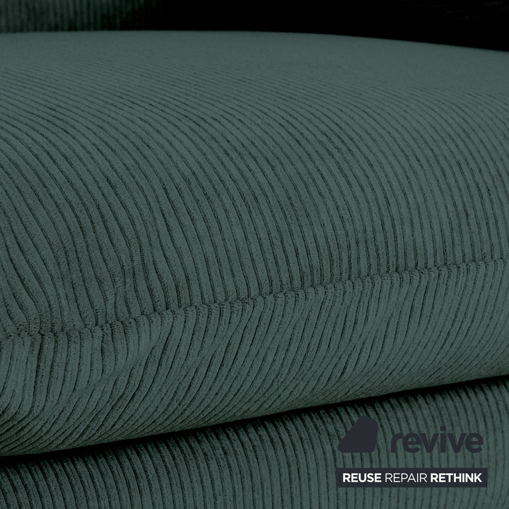 Cassina Maralunga Fine Cord Two-Seater Dark Green Sofa Couch New Upholstery Manual Function