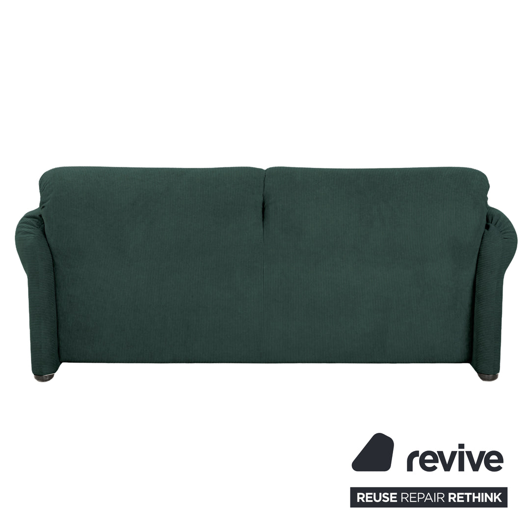 Cassina Maralunga Feincord Cord Zweisitzer Dunkelgrün Grün Sofa Couch Neubezug manuelle Funktion