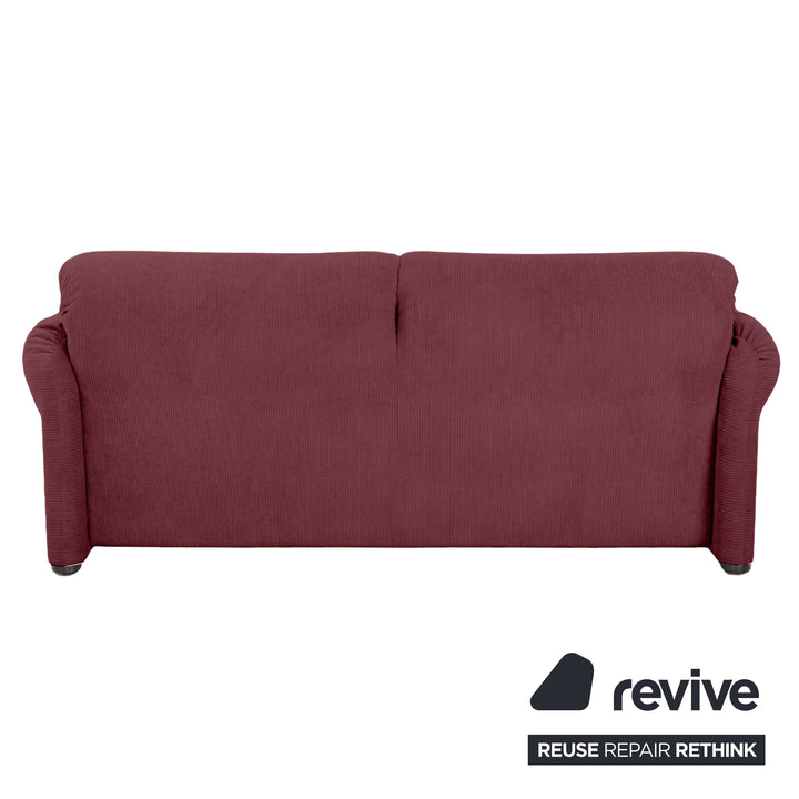 Cassina Maralunga Feincord Cord Zweisitzer Dunkelrot Burgunder Sofa Couch Neubezug manuelle Funktion