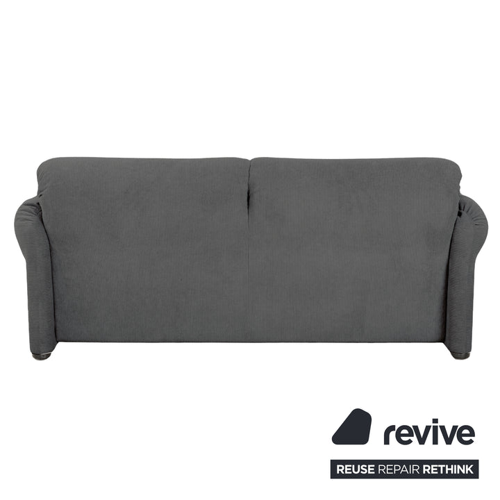 Cassina Maralunga Feincord Cord Zweisitzer Grau Sofa Couch Neubezug manuelle Funktion
