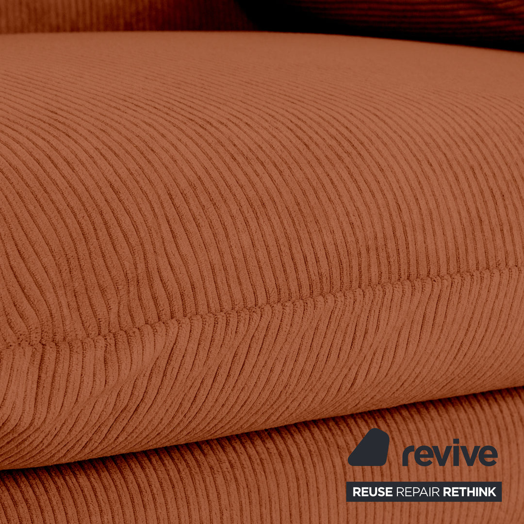 Cassina Maralunga Feincord Cord Zweisitzer Orange Braun Rost Sofa Couch Neubezug manuelle Funktion