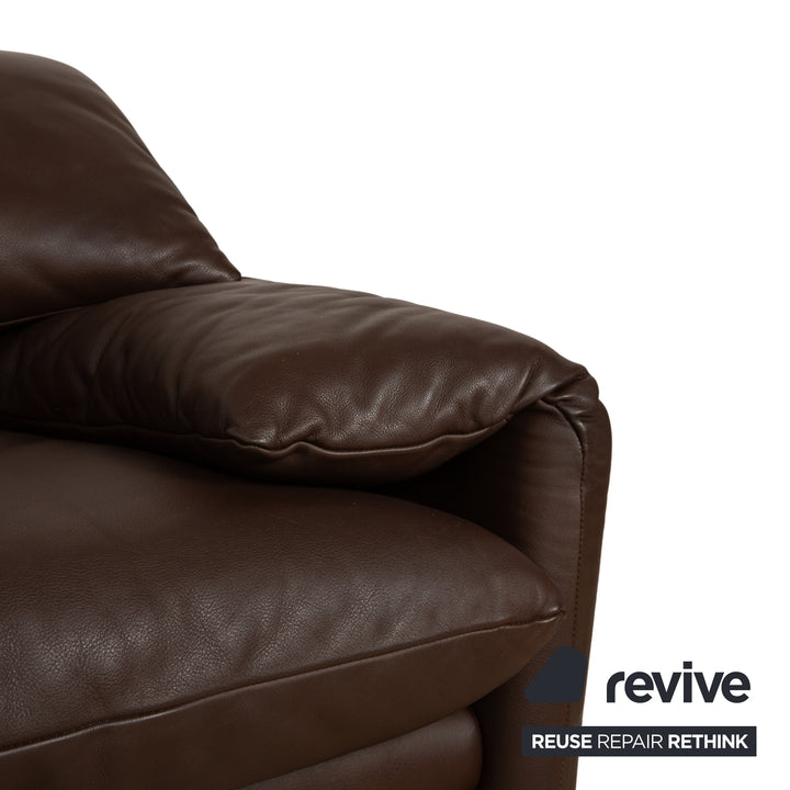Cassina Maralunga Leder Sessel Braun Kastanie manuelle Funktion