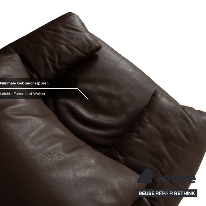 Cassina Maralunga Leder Sessel Braun Kastanie manuelle Funktion