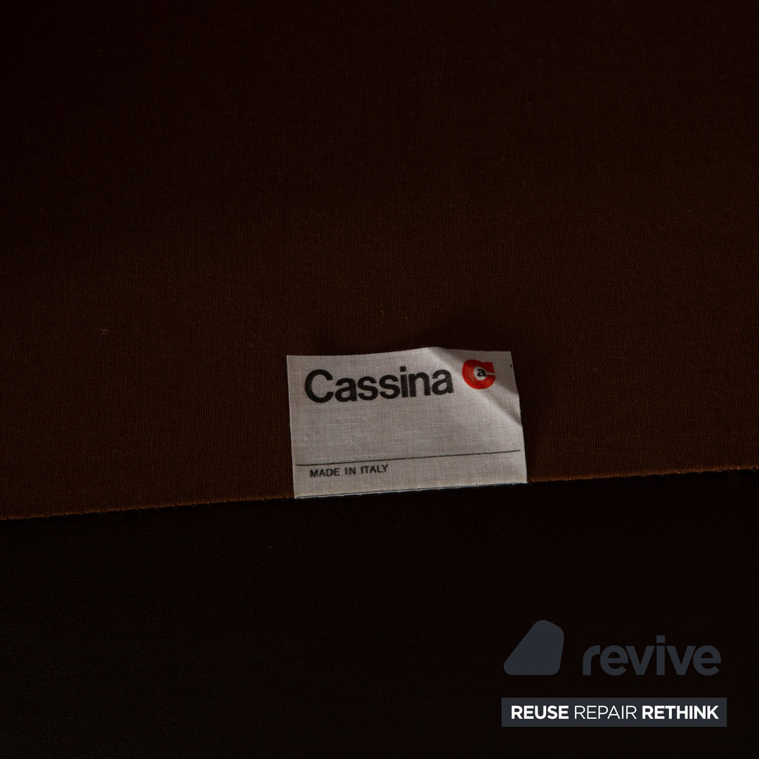 Cassina Maralunga leather armchair brown chestnut manual function