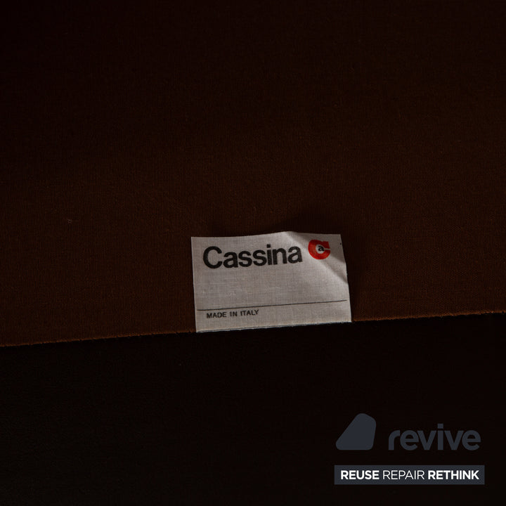 Cassina Maralunga leather armchair brown chestnut manual function