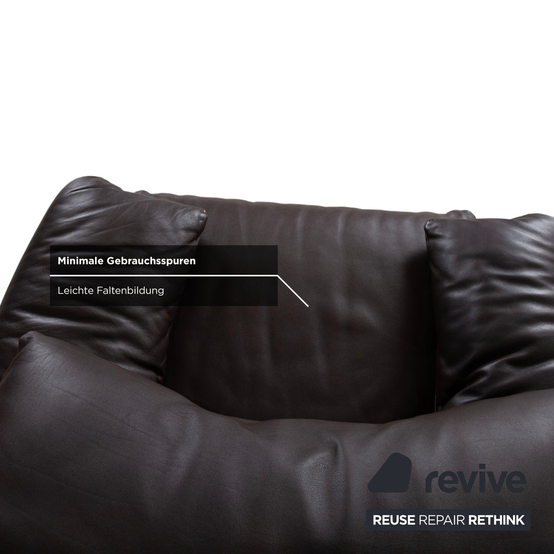Cassina Maralunga Leder Sessel Braun Espresso manuelle Funktion
