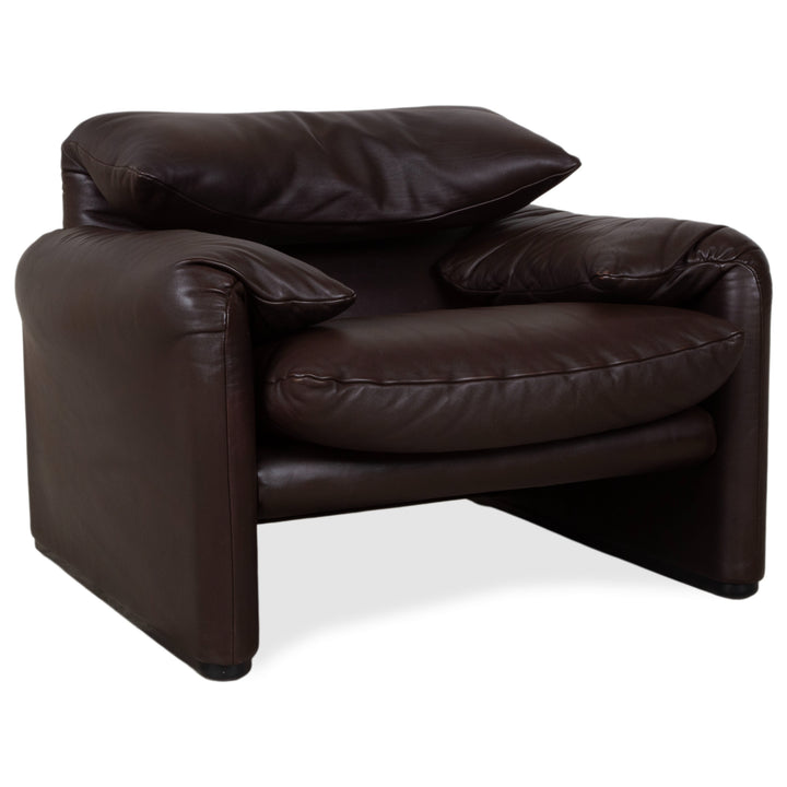 Cassina Maralunga Leder Sessel Braun Espresso manuelle Funktion