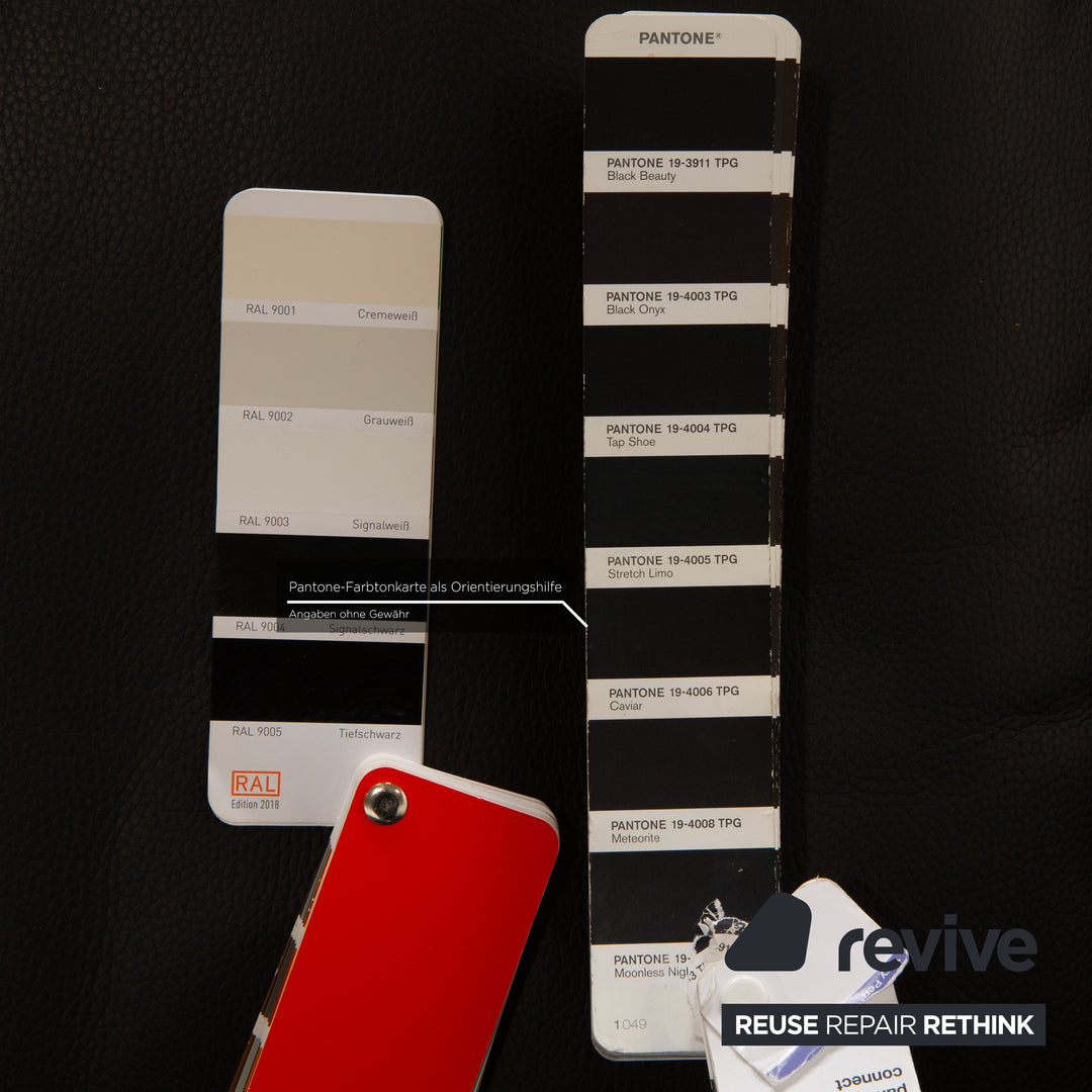 Cassina Maralunga Leder Sofa Garnitur Schwarz 2x Zweisitzer Couch manuelle Funktion