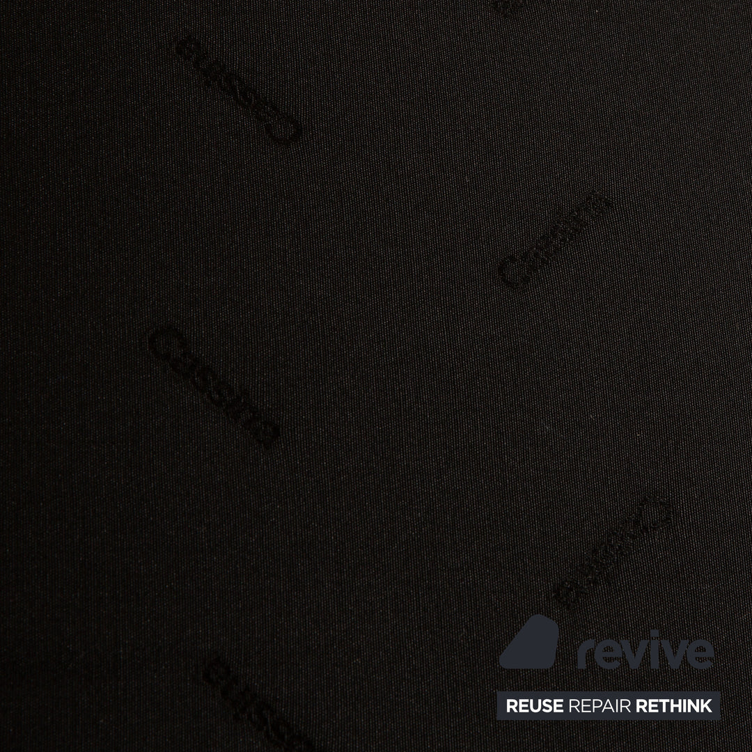 Cassina Maralunga Leder Sofa Garnitur Schwarz 2x Zweisitzer Sessel manuelle Funktion