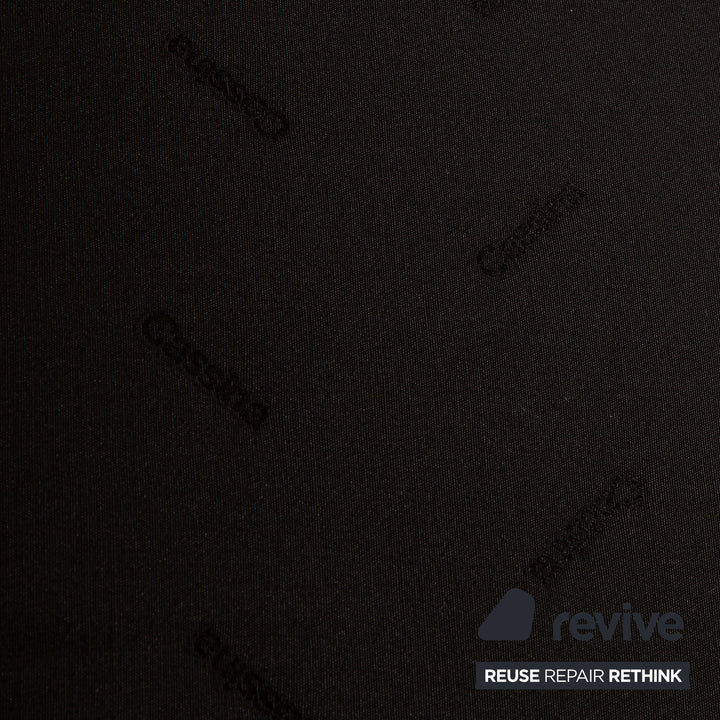 Cassina Maralunga leather sofa set black 2x two-seater armchair manual function