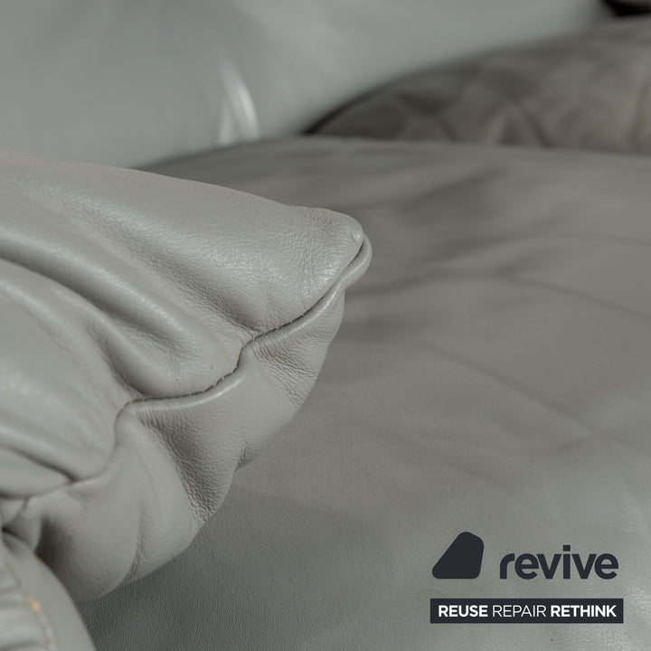 Cassina Maralunga Leder Zweisitzer Grau Sofa Couch manuelle Funktion