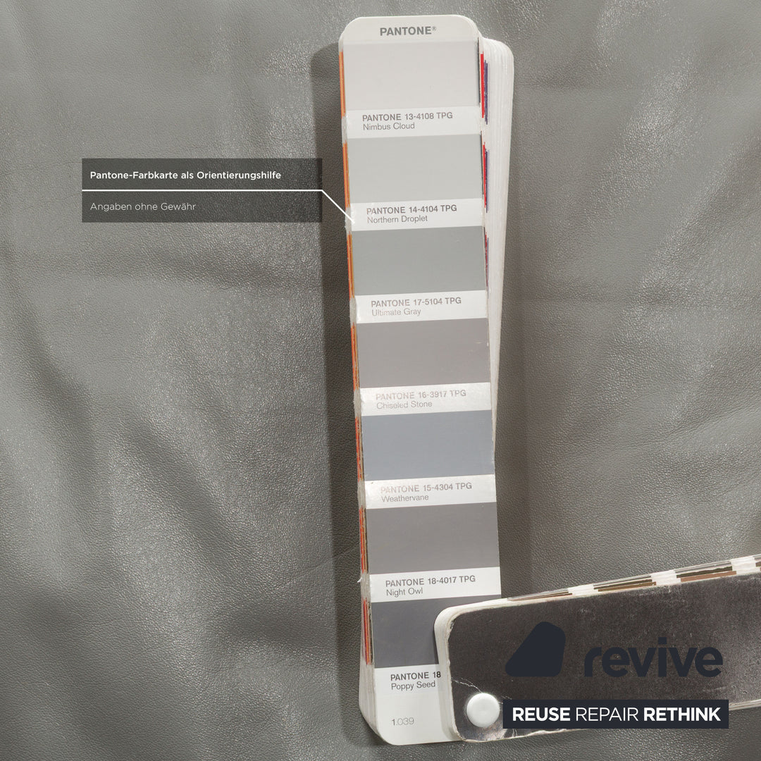 Cassina Maralunga Leder Zweisitzer Grau Sofa Couch manuelle Funktion