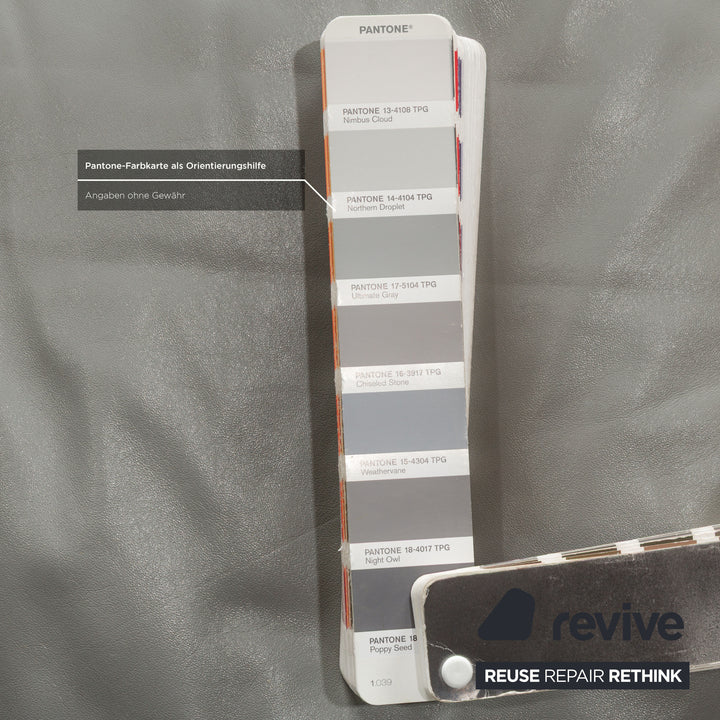 Cassina Maralunga Leder Zweisitzer Grau Sofa Couch manuelle Funktion