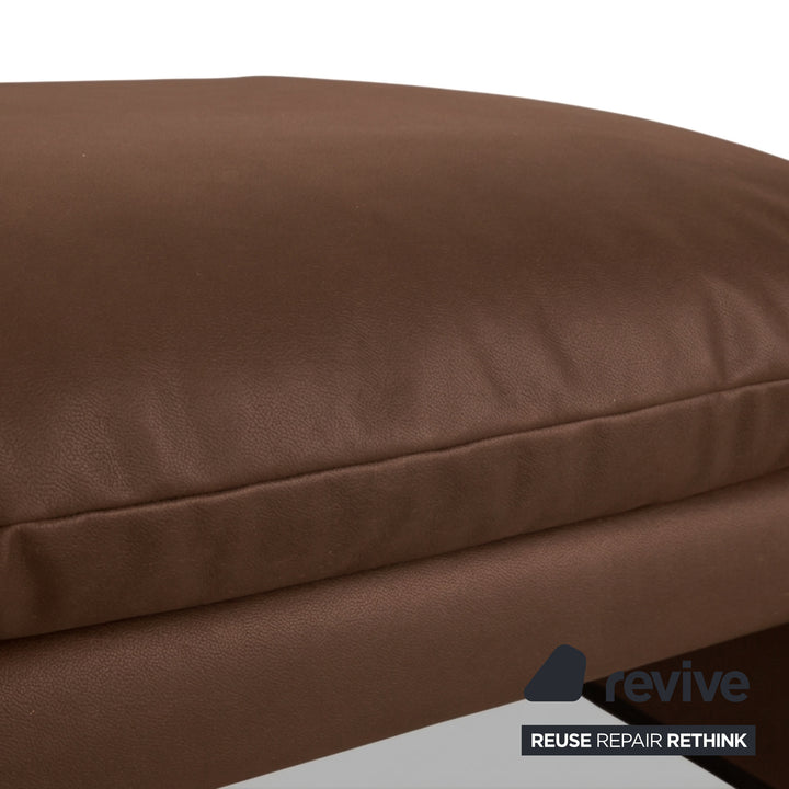 Cassina Maralunga Sessel + Hocker veganes Leder GAVIN 103 Cognac manuelle Funktion