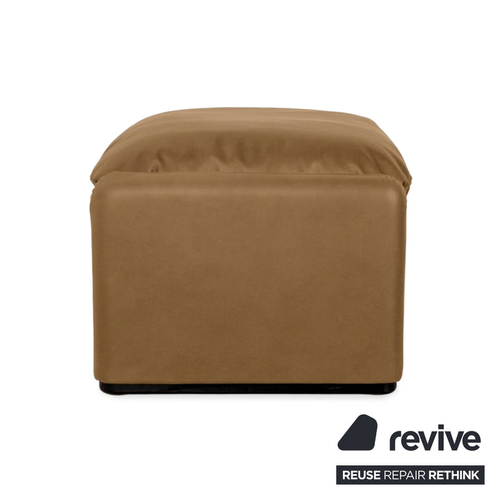 Cassina Maralunga Sessel + Hocker veganes Leder GAVIN 106 Gelb manuelle Funktion