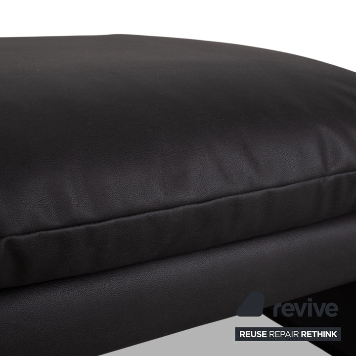 Cassina Maralunga armchair + footstool vegan leather GAVIN 117 anthracite manual function