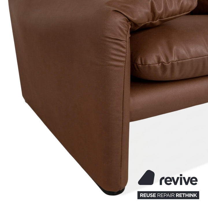 Cassina Maralunga Sessel veganes Leder GAVIN 103 Cognac manuelle Funktion