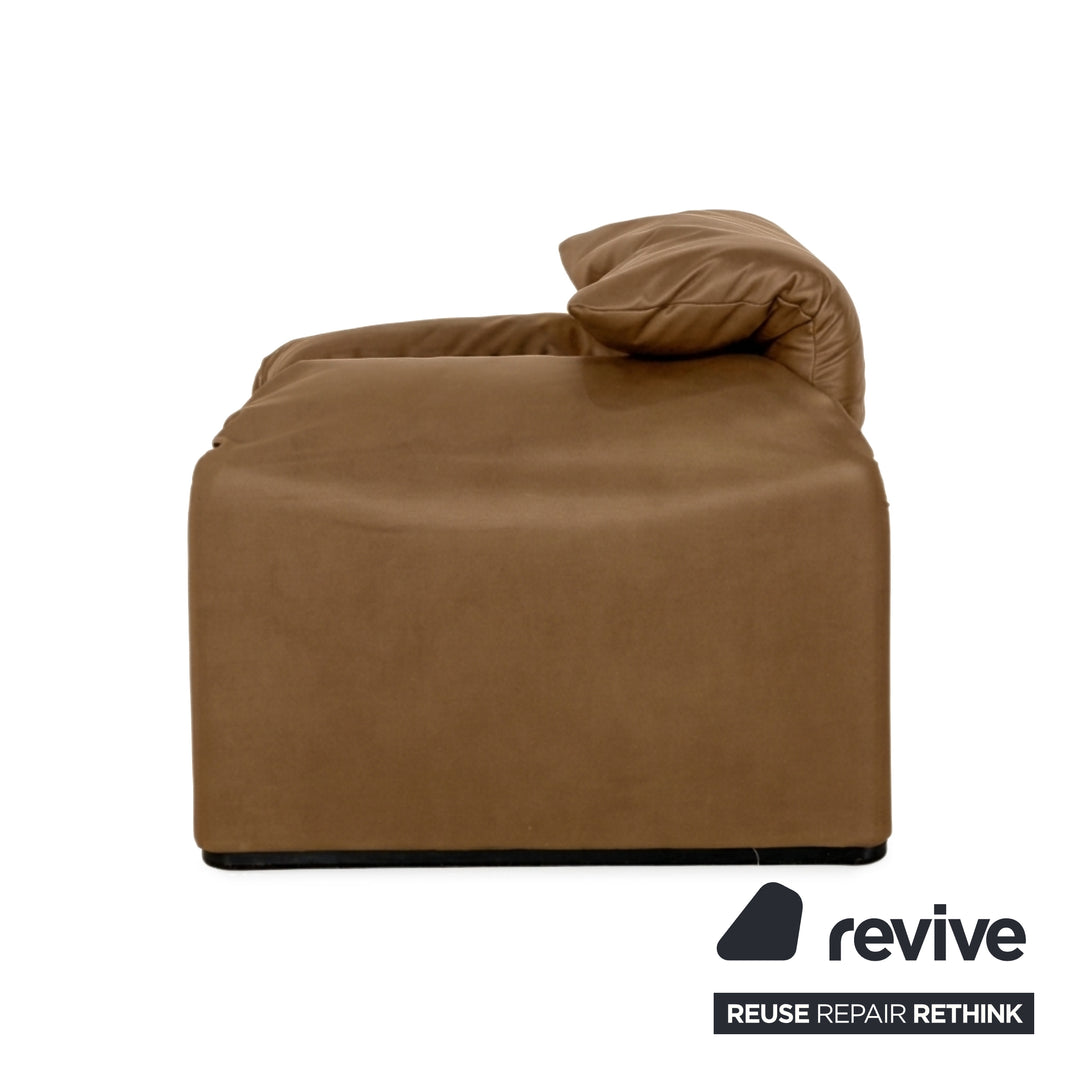 Cassina Maralunga Sessel veganes Leder GAVIN 106 Gelb manuelle Funktion