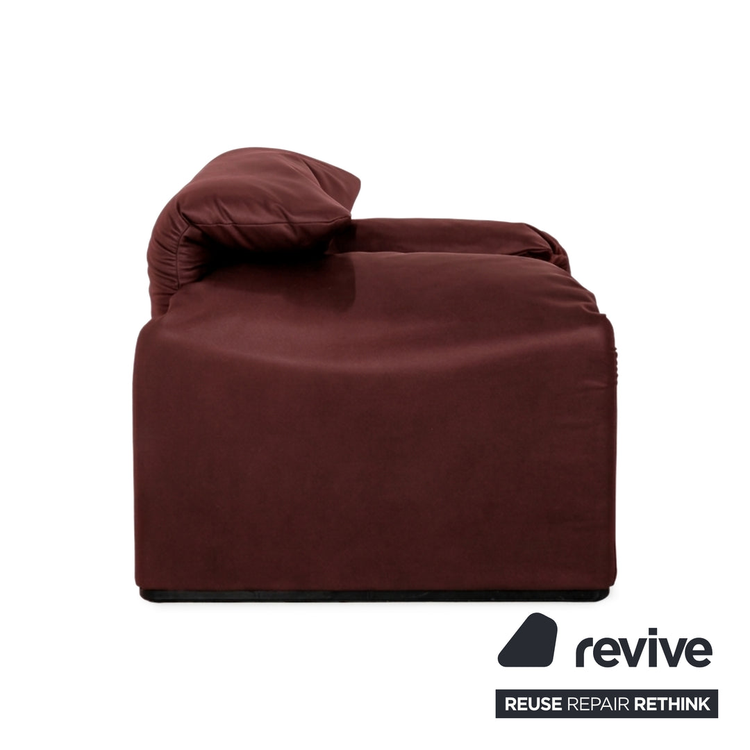 Cassina Maralunga Sessel veganes Leder GAVIN 107 Bordeaux Rot manuelle Funktion