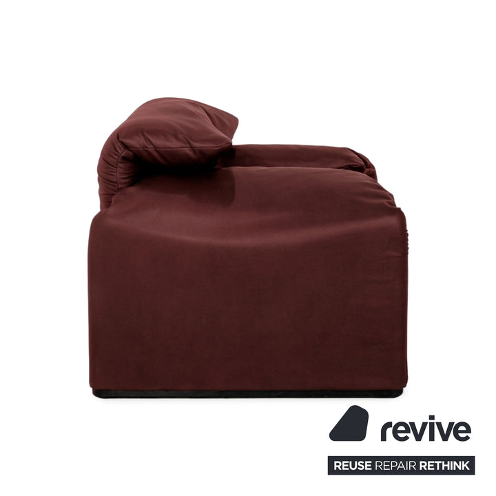 Cassina Maralunga Sessel veganes Leder GAVIN 107 Bordeaux Rot manuelle Funktion
