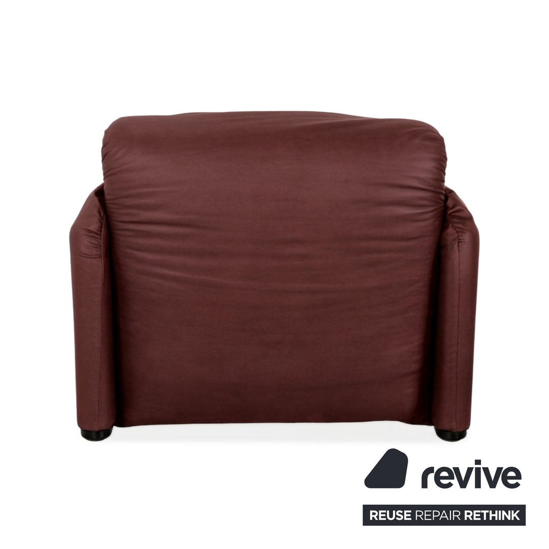 Cassina Maralunga Sessel veganes Leder GAVIN 107 Bordeaux Rot manuelle Funktion