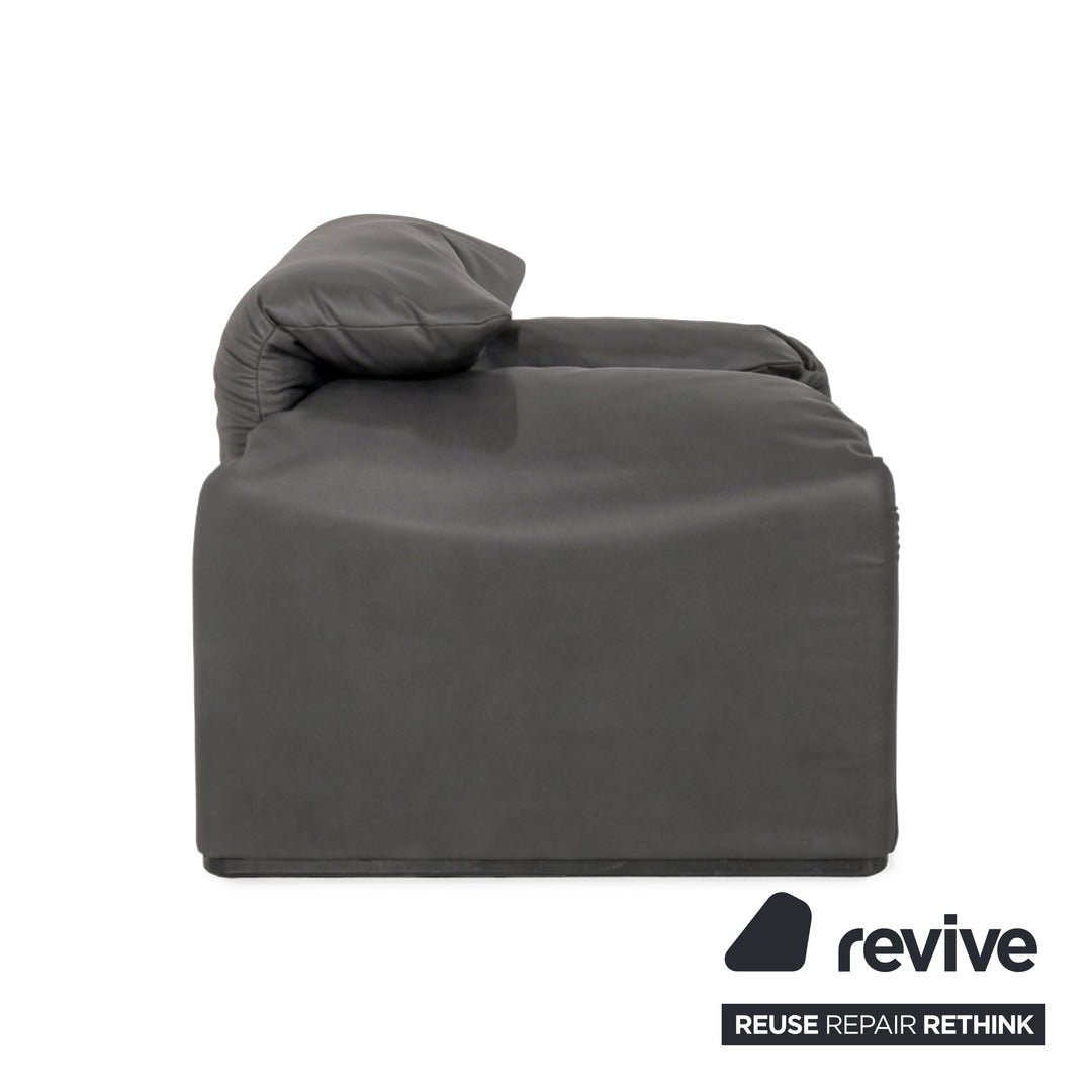 Cassina Maralunga Sessel veganes Leder GAVIN 115 Grau manuelle Funktion