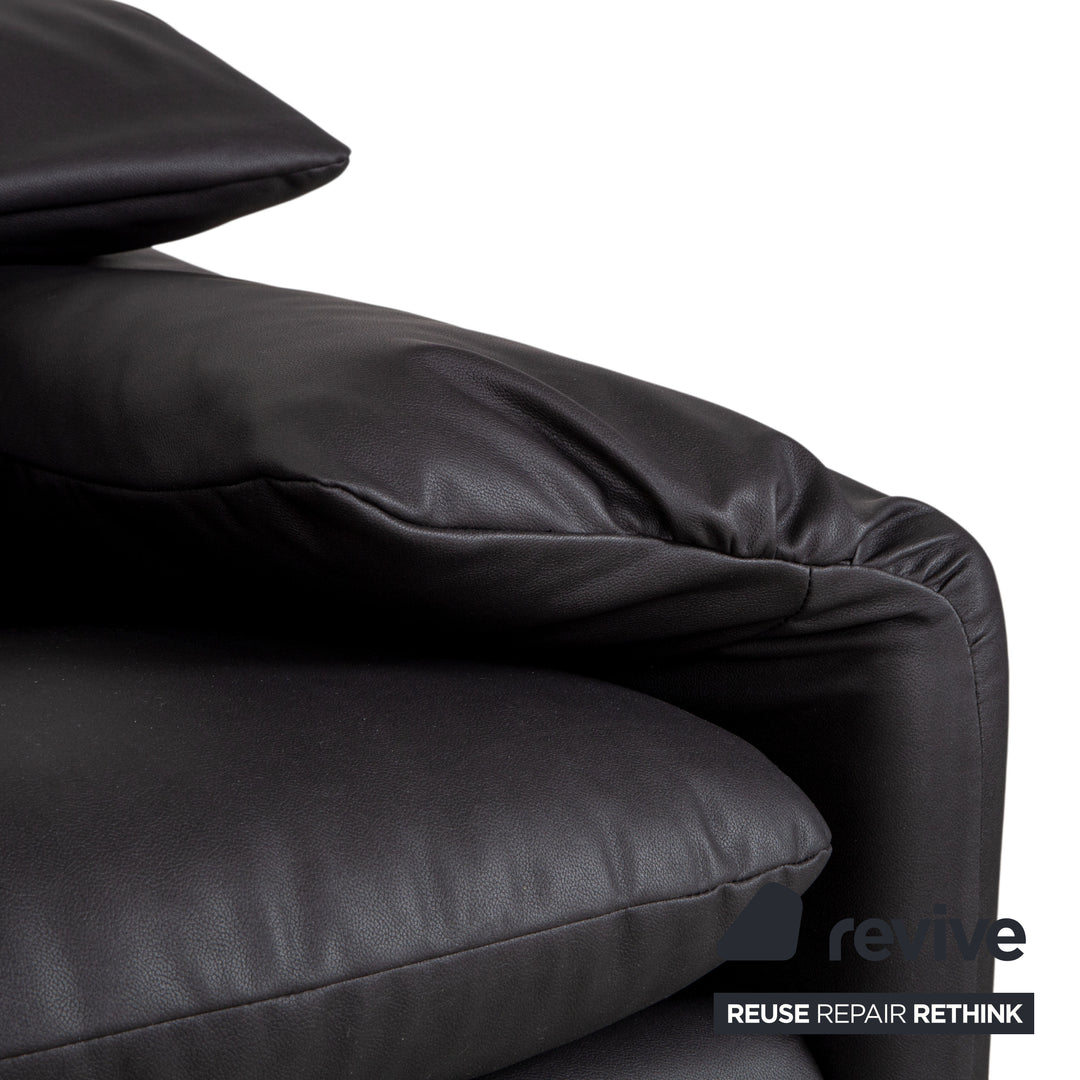 Cassina Maralunga Sessel veganes Leder GAVIN 117 Anthrazit manuelle Funktion