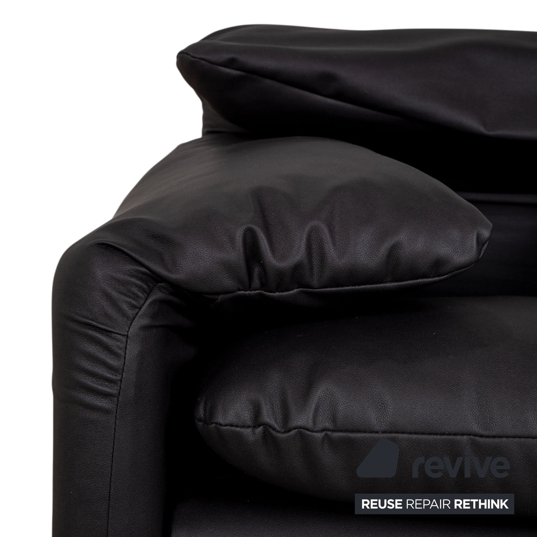Cassina Maralunga Sessel veganes Leder GAVIN 117 Anthrazit manuelle Funktion