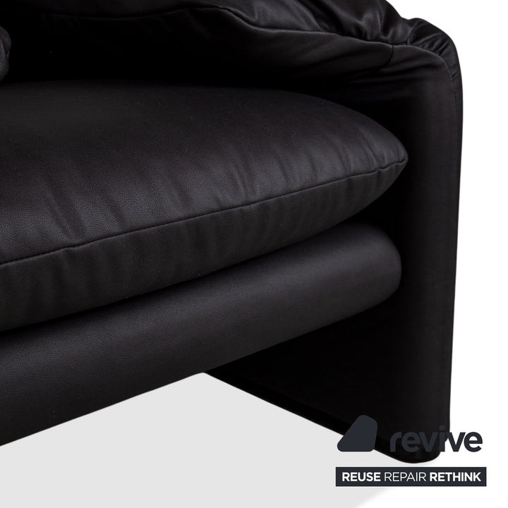 Cassina Maralunga Sessel veganes Leder GAVIN 117 Anthrazit manuelle Funktion