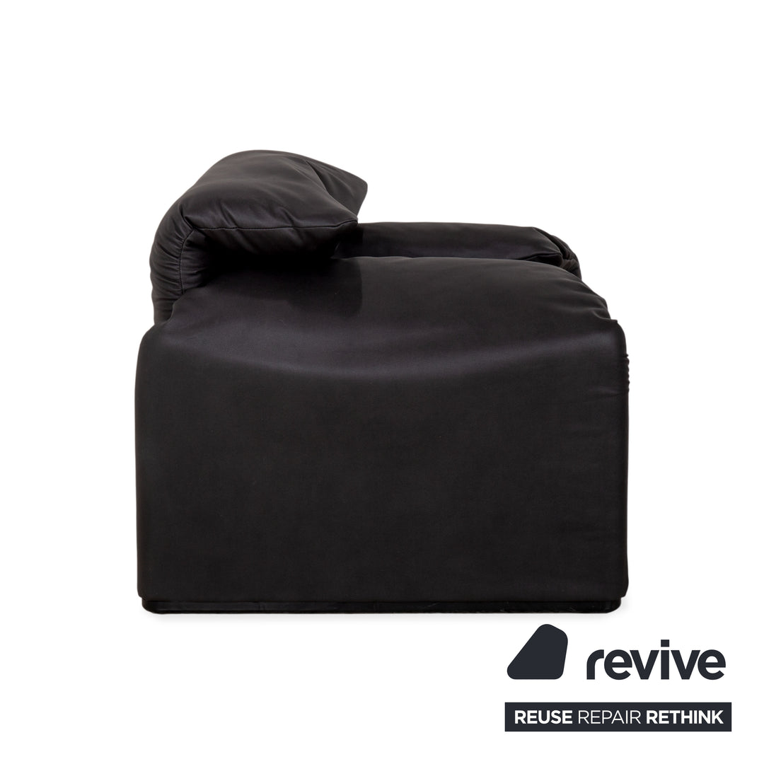 Cassina Maralunga Sessel veganes Leder GAVIN 117 Anthrazit manuelle Funktion