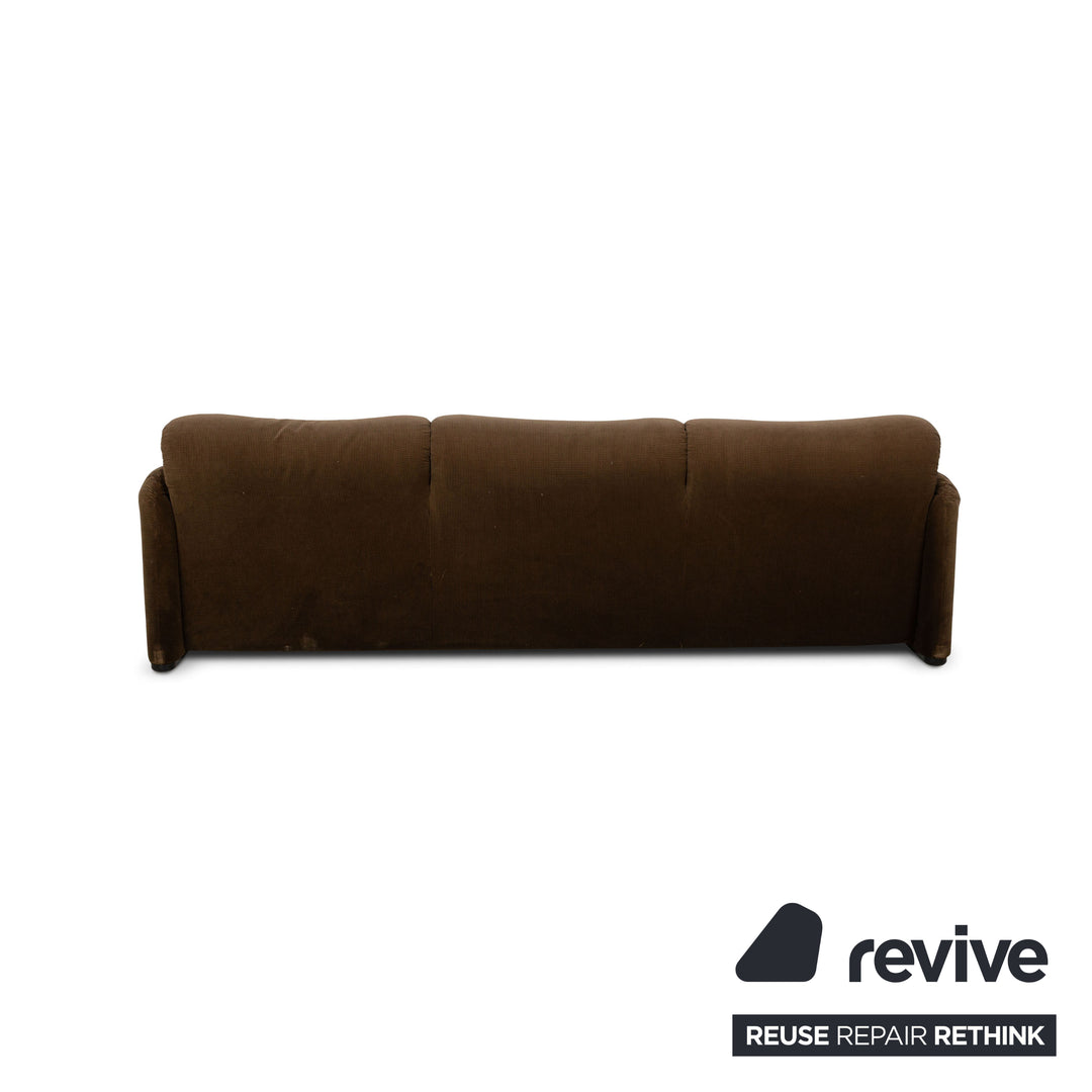 Cassina Maralunga Stoff Dreisitzer Braun Sofa Couch