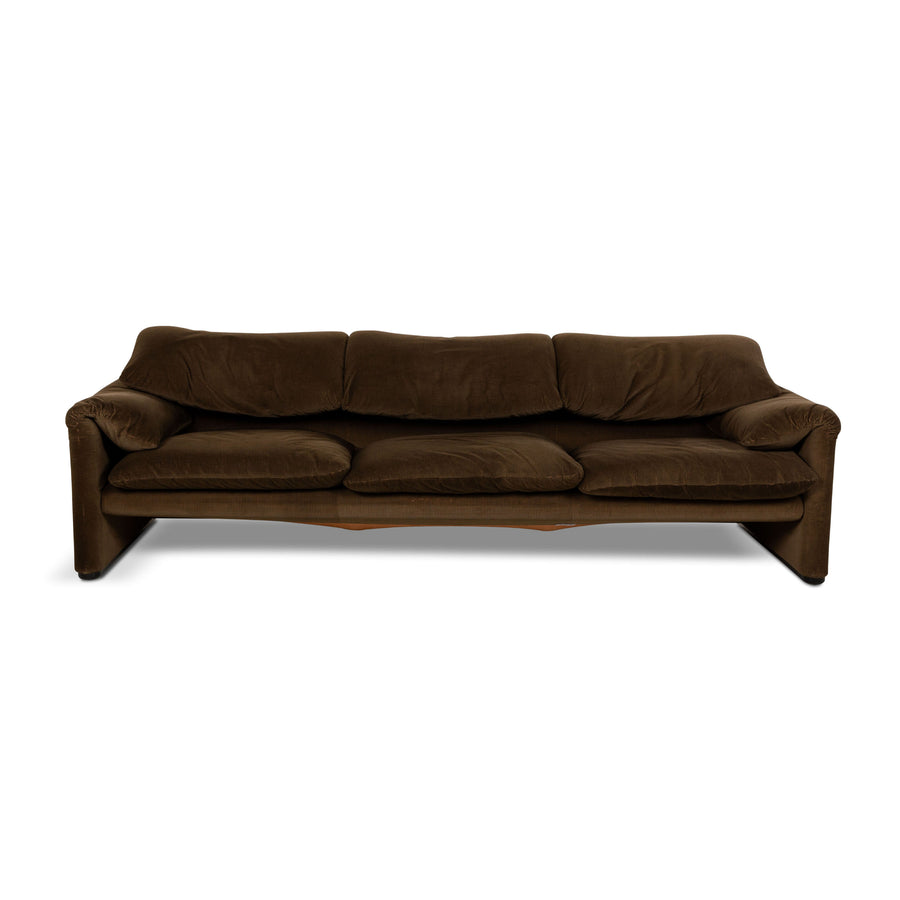 Canapé trois places en tissu marron Cassina Maralunga