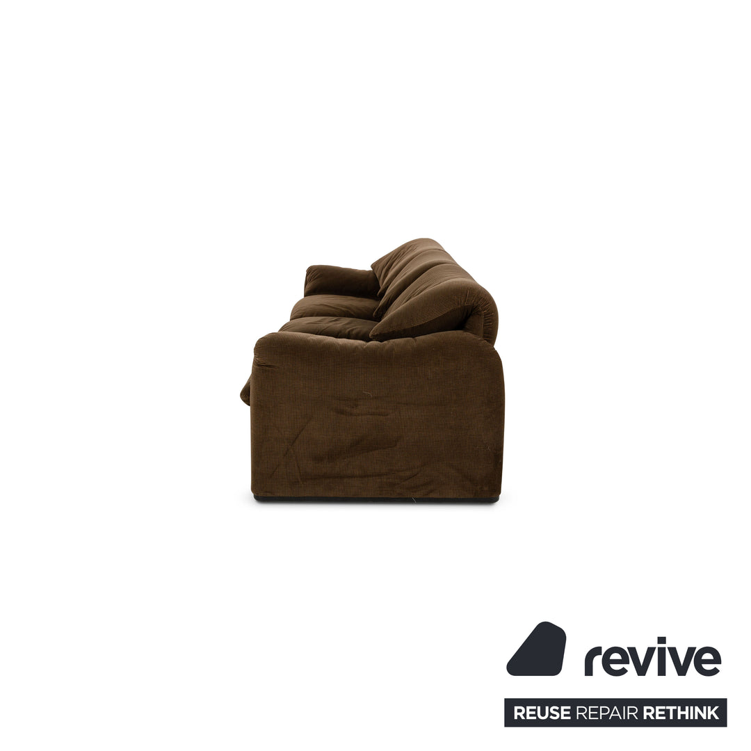 Cassina Maralunga Stoff Dreisitzer Braun Sofa Couch
