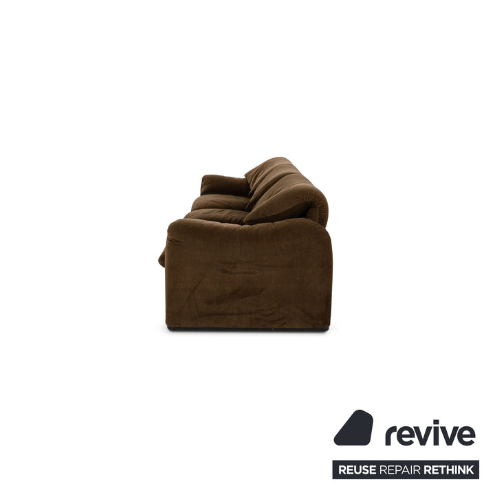 Cassina Maralunga Stoff Dreisitzer Braun Sofa Couch
