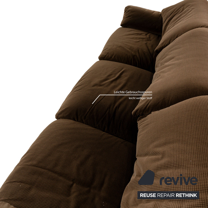 Cassina Maralunga Stoff Dreisitzer Braun Sofa Couch