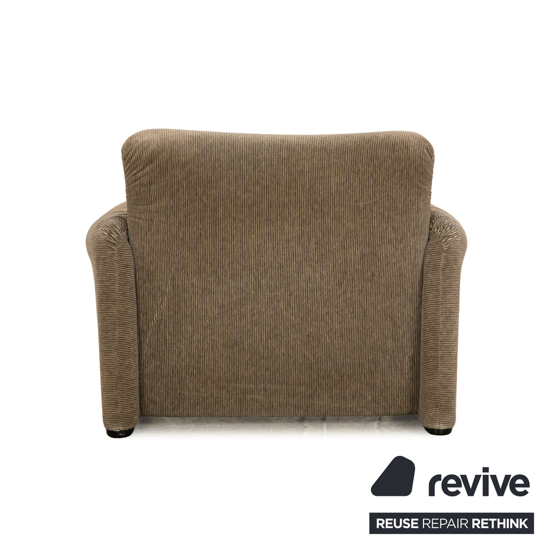 Cassina Maralunga Fauteuil en Tissu Marron Gris fonction manuelle