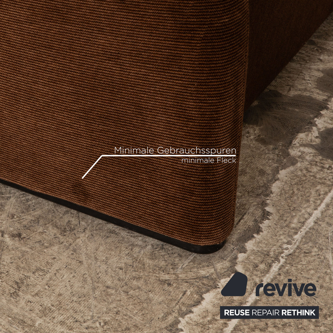 Cassina Maralunga ensemble de canapés en tissu marron 2x fauteuils canapé deux places fonction manuelle