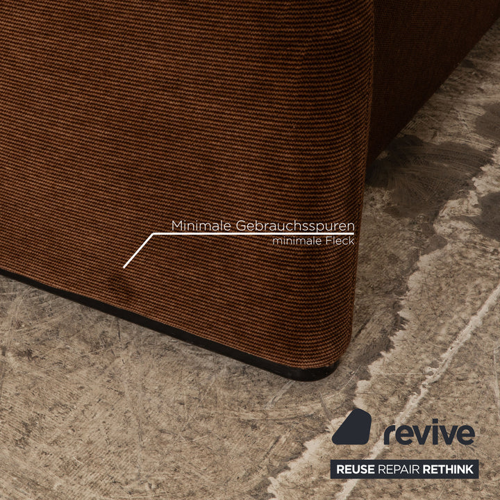 Cassina Maralunga Stoff Sofa Garnitur Braun 2x Sessel Zweisitzer Couch manuelle Funktion