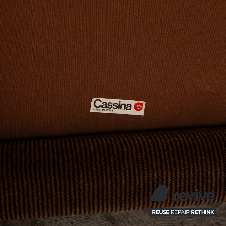 Cassina Maralunga ensemble de canapés en tissu marron 2x fauteuils canapé deux places fonction manuelle