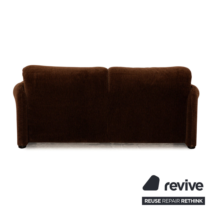 Cassina Maralunga ensemble de canapés en tissu marron 2x fauteuils canapé deux places fonction manuelle