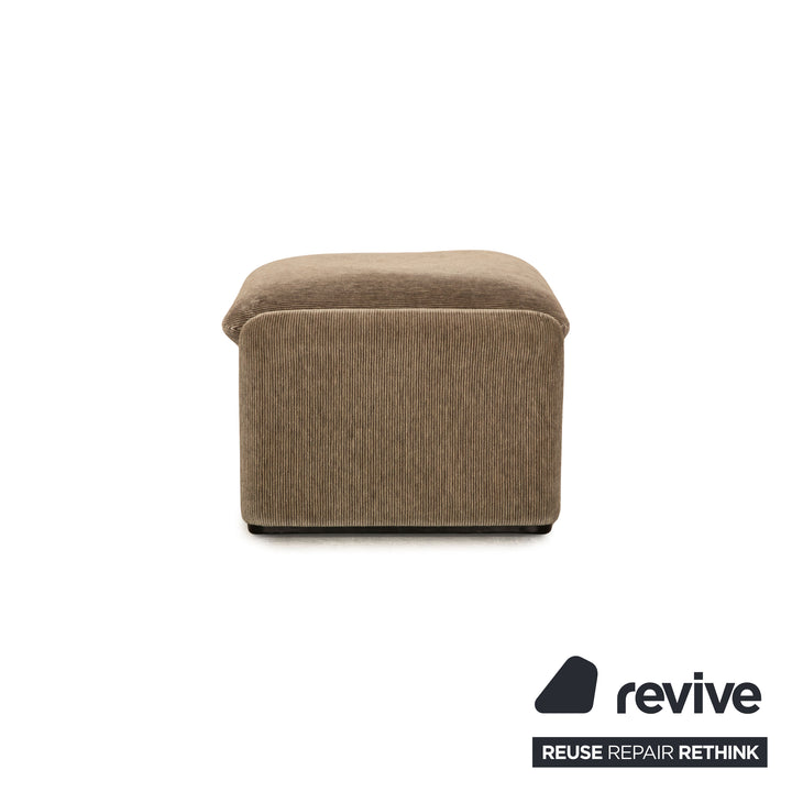 Cassina Maralunga ensemble de canapé en tissu marron gris deux places tabouret fauteuil fonction manuelle
