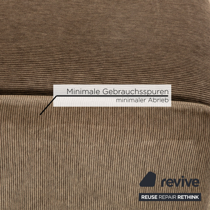 Cassina Maralunga ensemble de canapé en tissu marron gris deux places tabouret fauteuil fonction manuelle