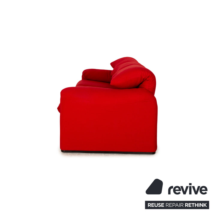 Ensemble canapé en tissu Cassina Maralunga rouge fonction manuelle canapé trois places deux places