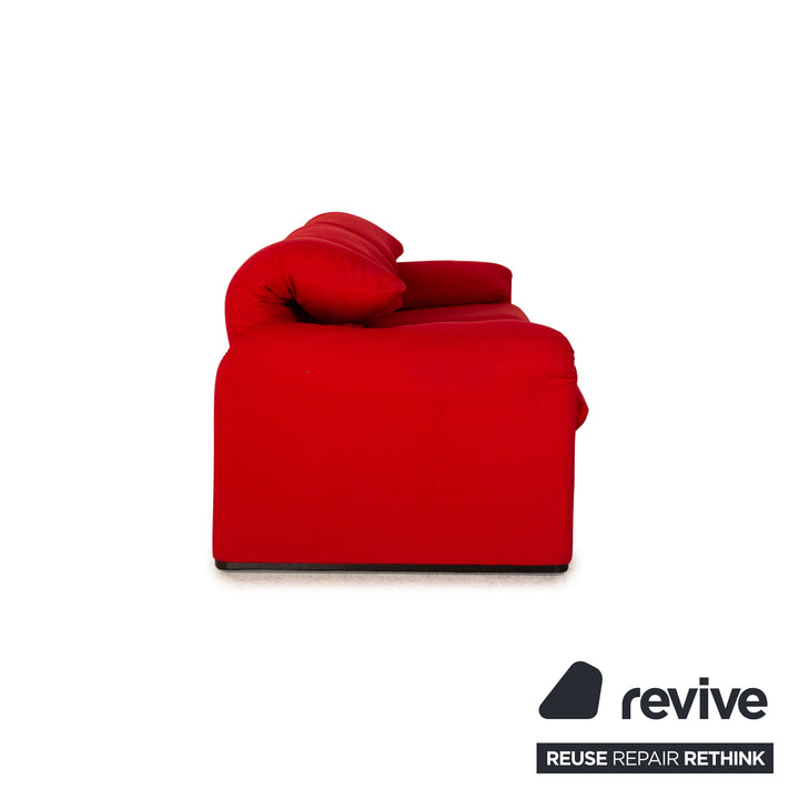 Ensemble canapé en tissu Cassina Maralunga rouge fonction manuelle canapé trois places deux places