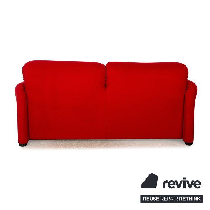 Cassina Maralunga Stoff Sofa Garnitur Rot manuelle Funktion Dreisitzer Zweisitzer Couch