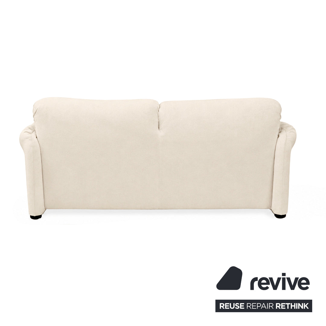 Cassina Maralunga Stoff Zweisitzer Beige Creme Sofa Couch Neubezug Manuelle Funktion