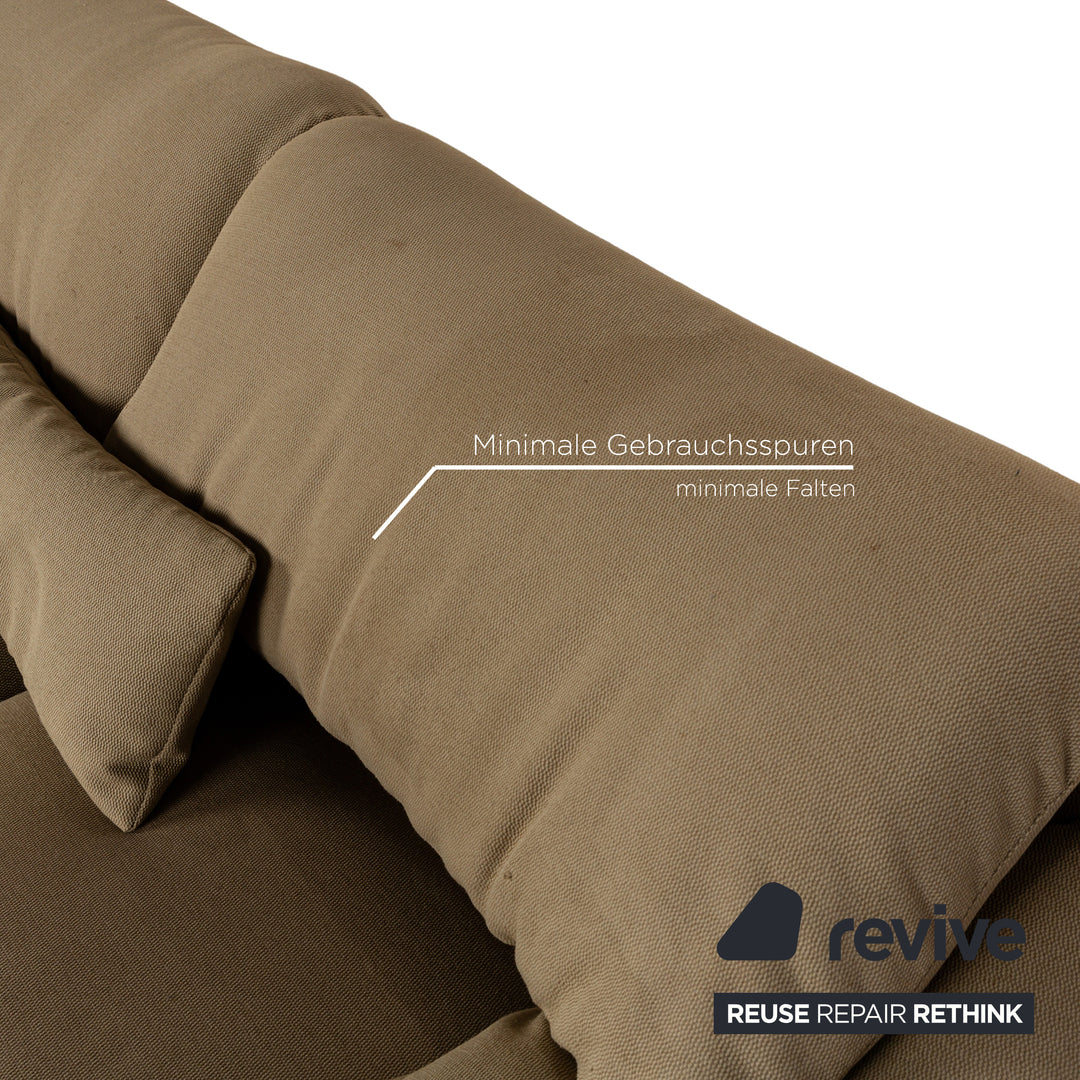 Cassina Maralunga Stoff Braun Zweisitzer Sofa Couch Neubezug