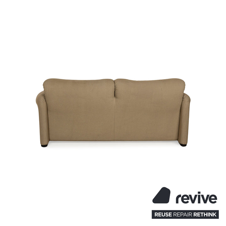 Cassina Maralunga vegan leather two-seater black sofa couch