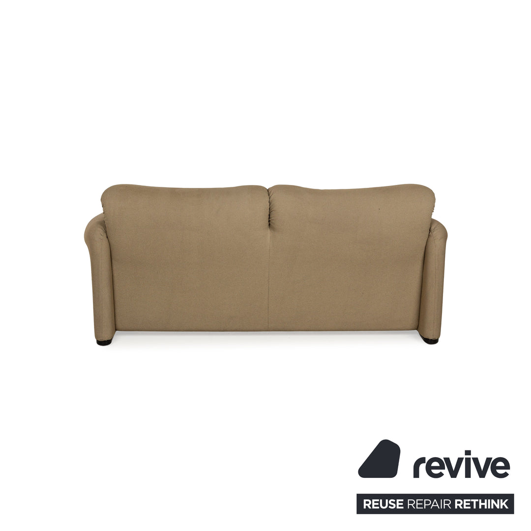 Cassina Maralunga Stoff Braun Zweisitzer Sofa Couch Neubezug