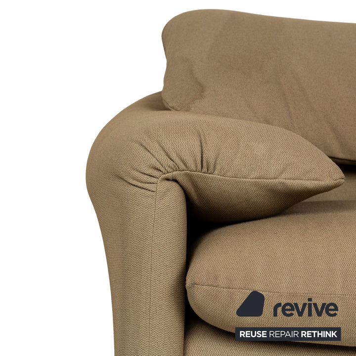 Cassina Maralunga Stoff Braun Zweisitzer Sofa Couch Neubezug